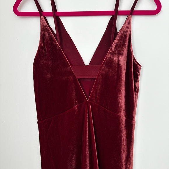 Anthropologie V-Neck Velvet Dress - Picture 8 of 9
